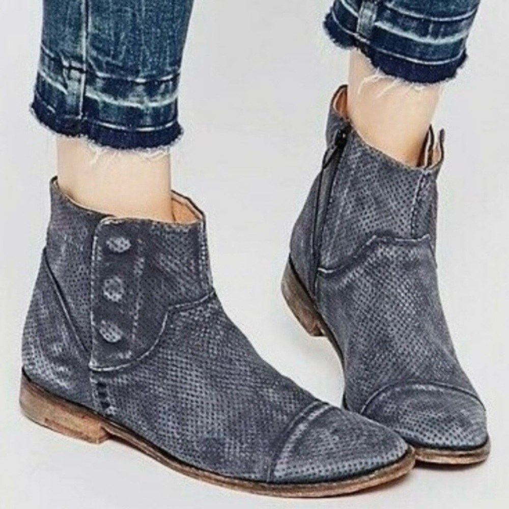 Free People Shadow Lark ankle boot in washed black